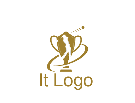 golfer in trophy sports logo