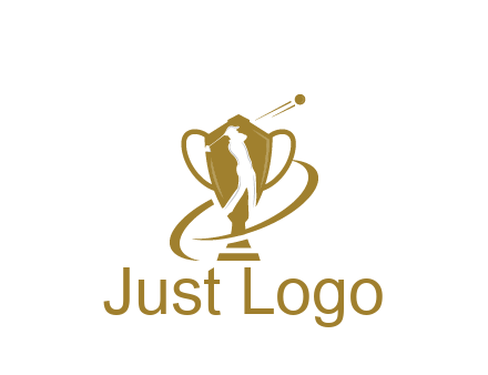 golfer in trophy sports logo
