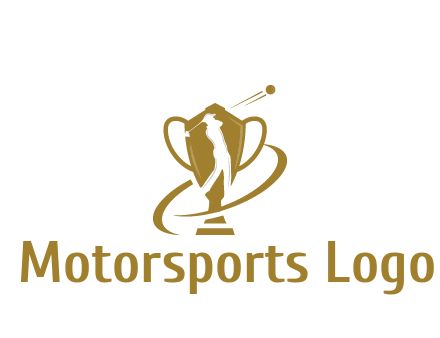 golfer in trophy sports logo