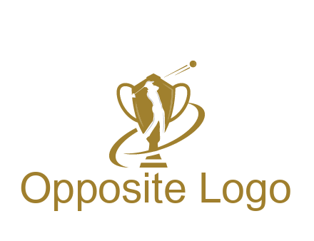golfer in trophy sports logo