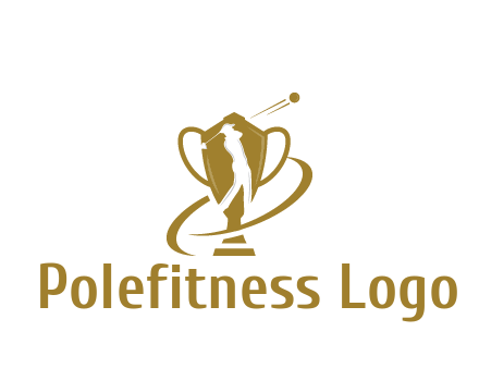 golfer in trophy sports logo