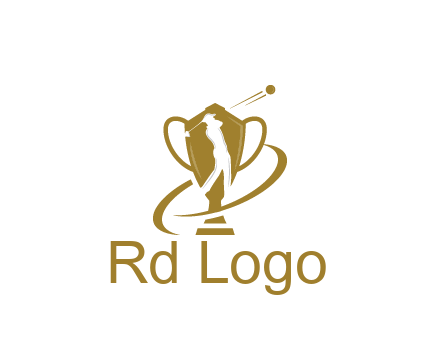 golfer in trophy sports logo