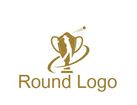 golfer in trophy sports logo