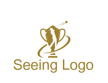 golfer in trophy sports logo