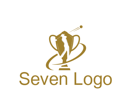 golfer in trophy sports logo