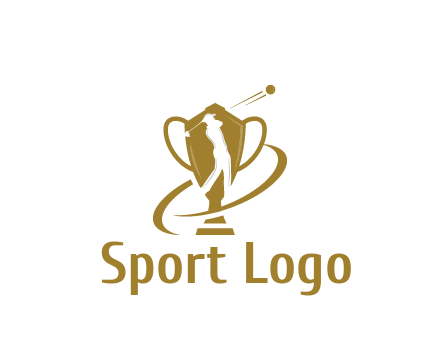 golfer in trophy sports logo