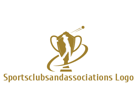 golfer in trophy sports logo