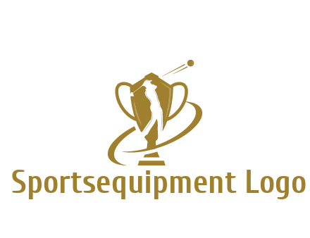 golfer in trophy sports logo