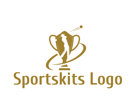 golfer in trophy sports logo