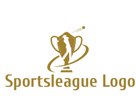 golfer in trophy sports logo