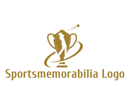 golfer in trophy sports logo