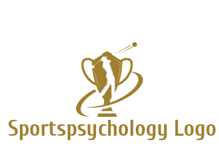 golfer in trophy sports logo