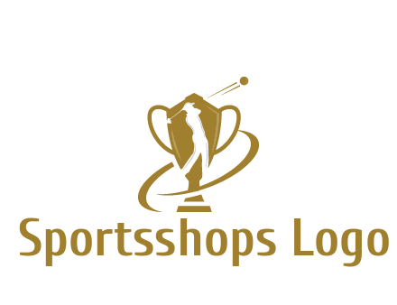 golfer in trophy sports logo