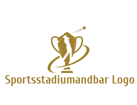 golfer in trophy sports logo