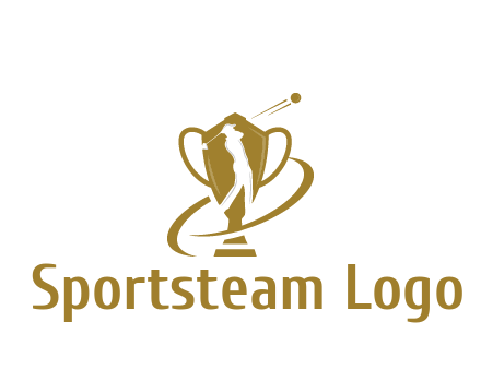 golfer in trophy sports logo