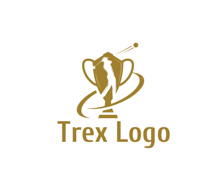 golfer in trophy sports logo