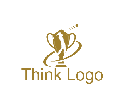 golfer in trophy sports logo