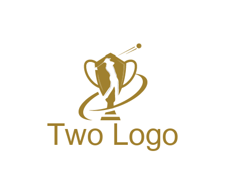 golfer in trophy sports logo