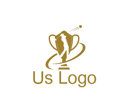golfer in trophy sports logo