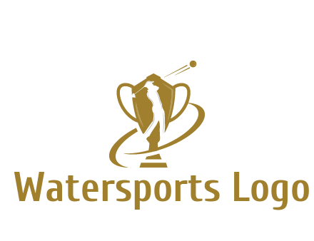 golfer in trophy sports logo