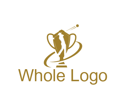 golfer in trophy sports logo