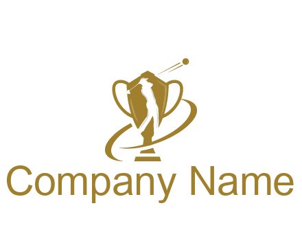 golfer in trophy sports logo