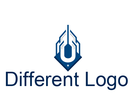 line art abstract skyscraper construction logo