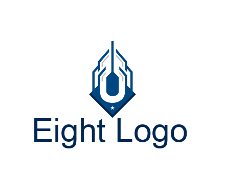 line art abstract skyscraper construction logo
