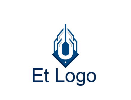 line art abstract skyscraper construction logo