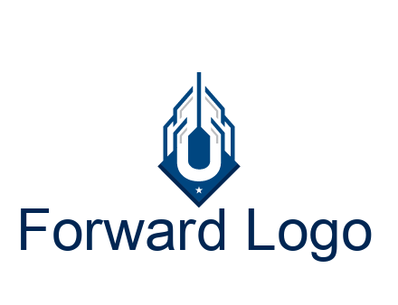line art abstract skyscraper construction logo