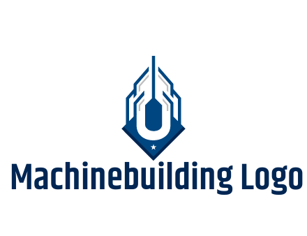 line art abstract skyscraper construction logo