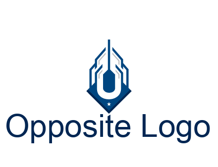 line art abstract skyscraper construction logo