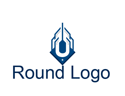 line art abstract skyscraper construction logo