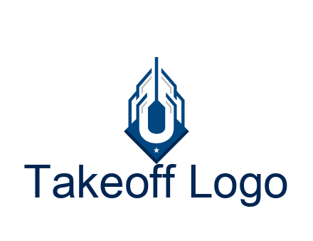 line art abstract skyscraper construction logo