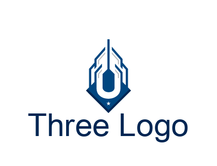 line art abstract skyscraper construction logo