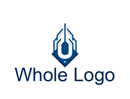 line art abstract skyscraper construction logo