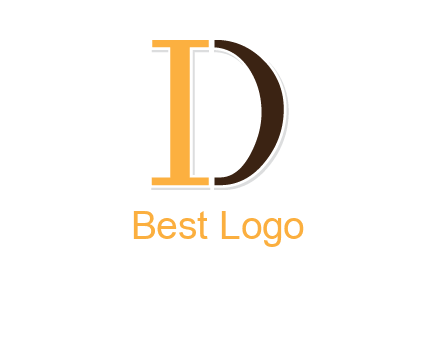 letter I with curved line forming letter D