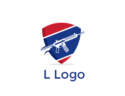 gun in badge security logo