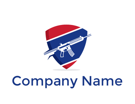 gun in badge security logo