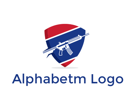 gun in badge security logo