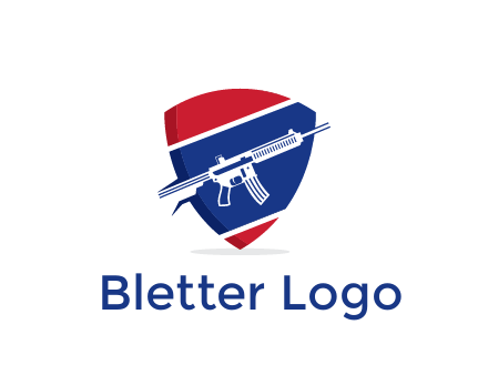 gun in badge security logo