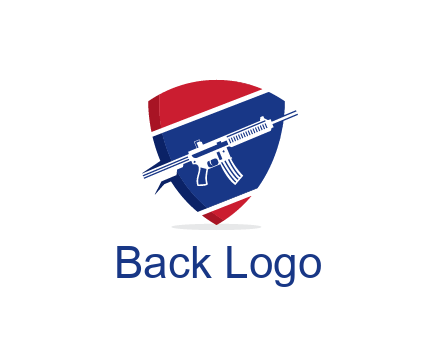 gun in badge security logo