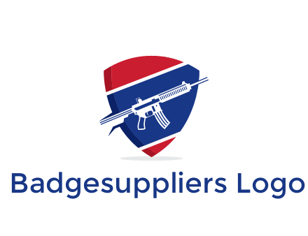 gun in badge security logo