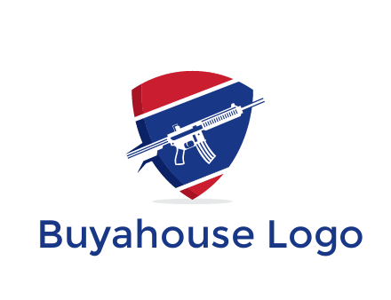 gun in badge security logo