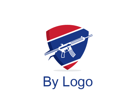 gun in badge security logo