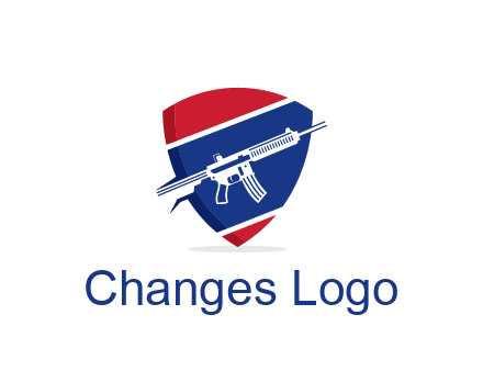 gun in badge security logo