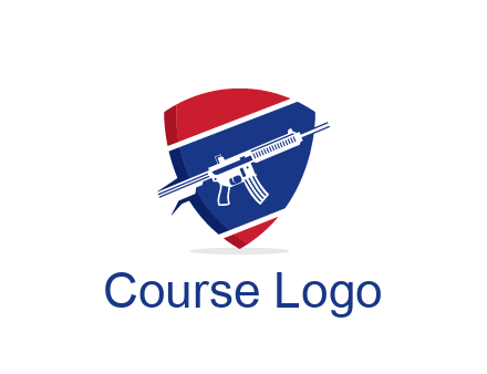 gun in badge security logo