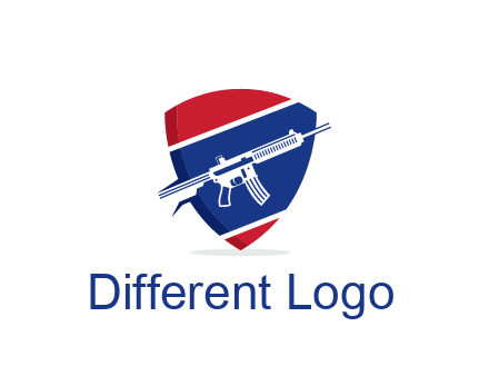 gun in badge security logo