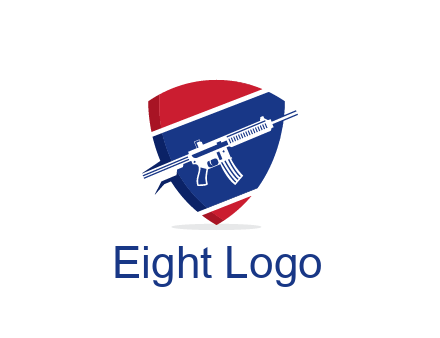 gun in badge security logo