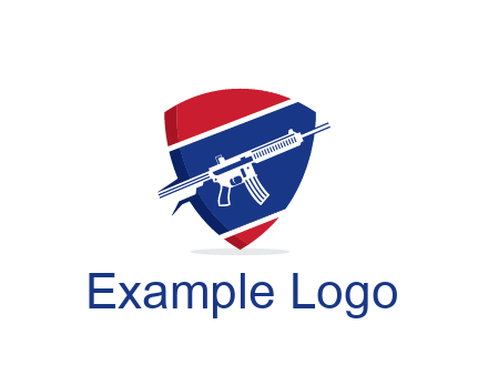 gun in badge security logo